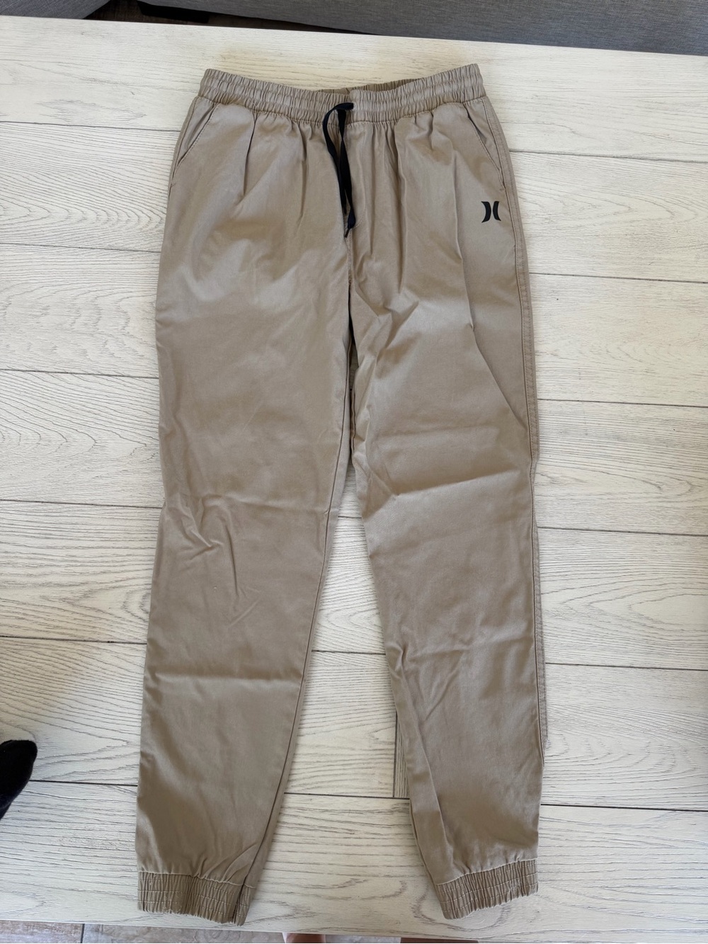 Hurley Boy’s Khaki Jogger Pants with Black Drawstring